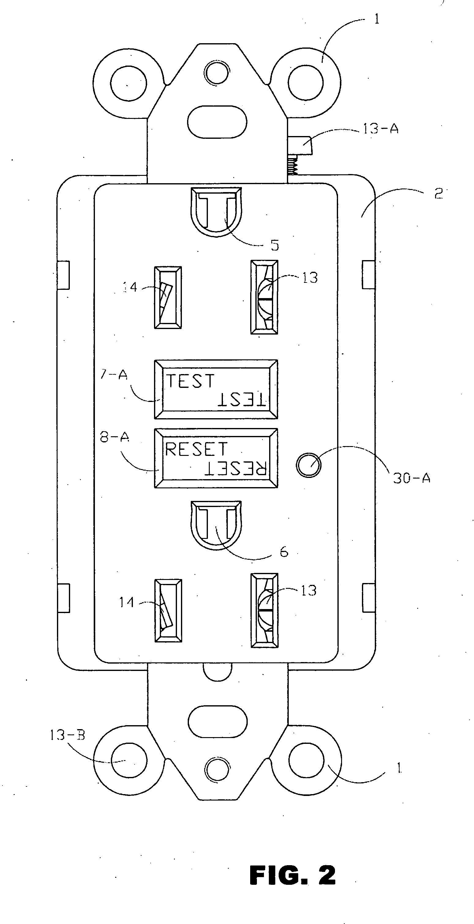 Novel circuit interrupting device with interconnecting reset and test buttons
