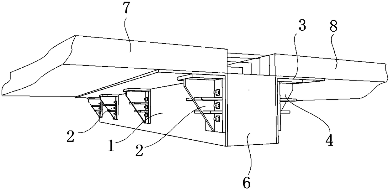 Support body for erecting precast plate and construction method thereof