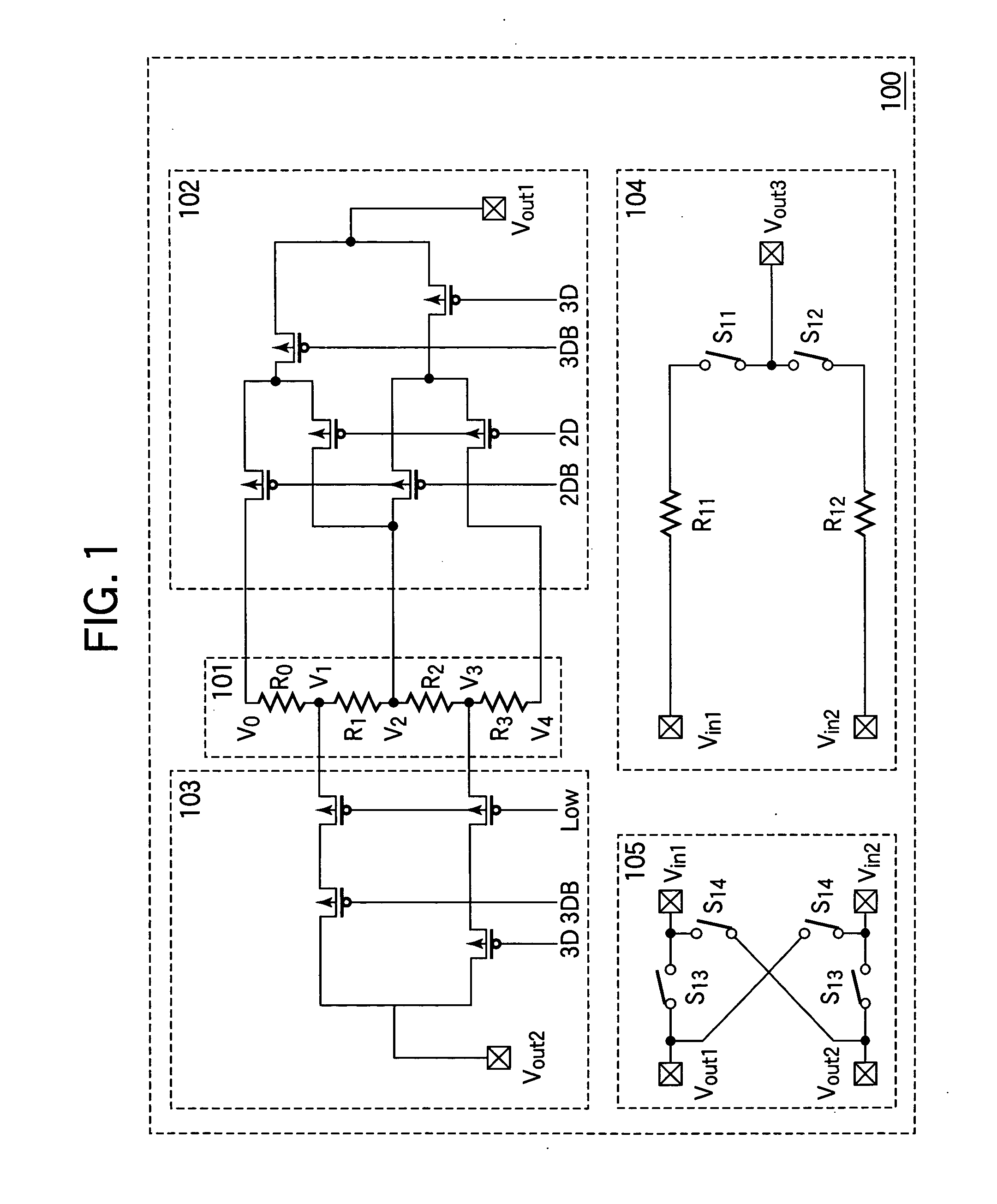 Digital-to-analog converter with secondary resistor string