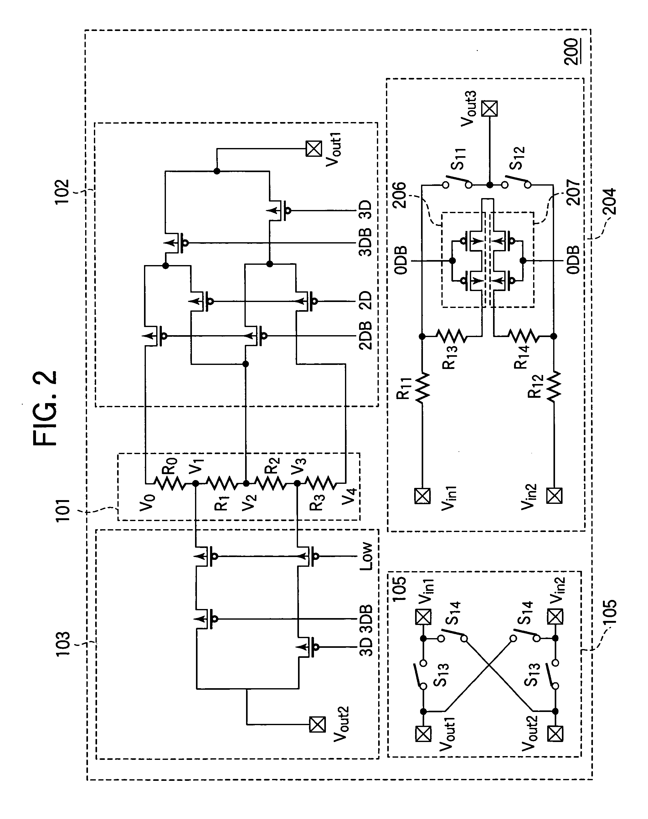 Digital-to-analog converter with secondary resistor string