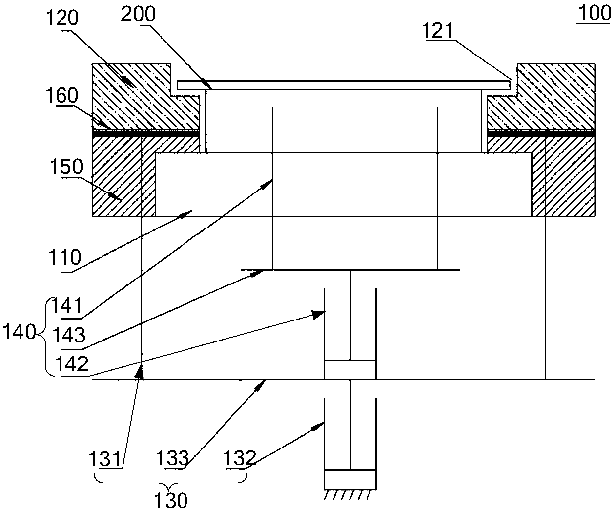 Bearing device, process chamber and semiconductor processing equipment