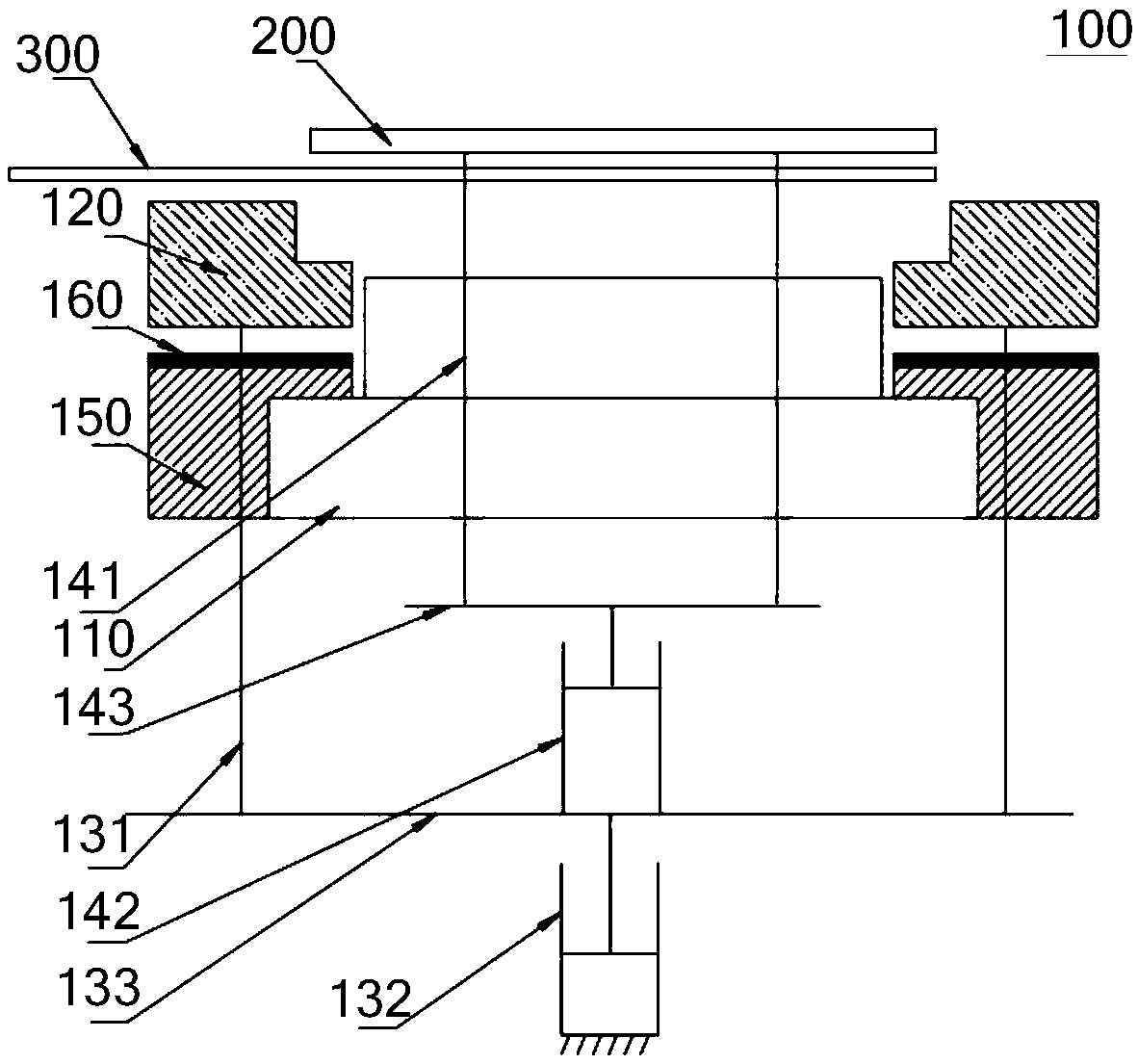 Bearing device, process chamber and semiconductor processing equipment