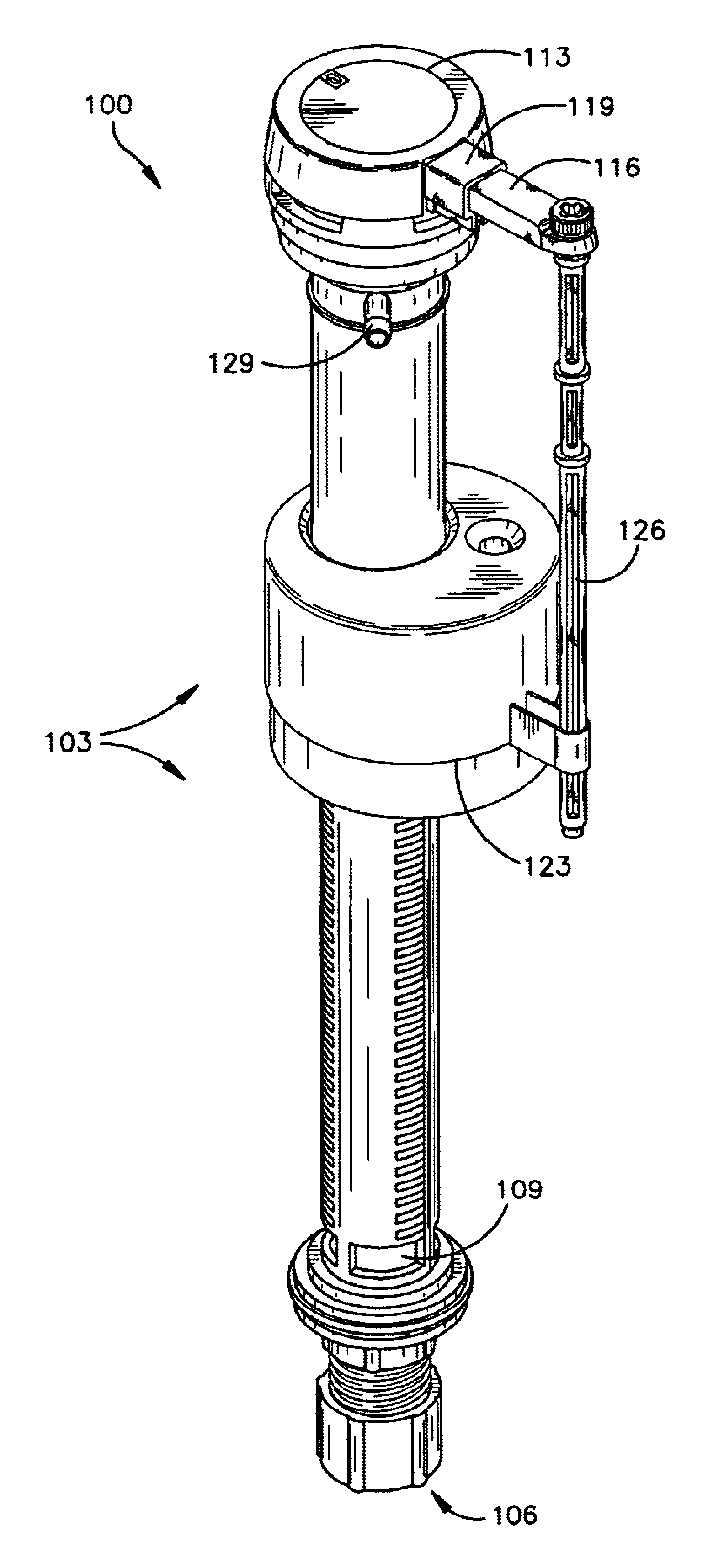 Toilet fill valve with valve lock