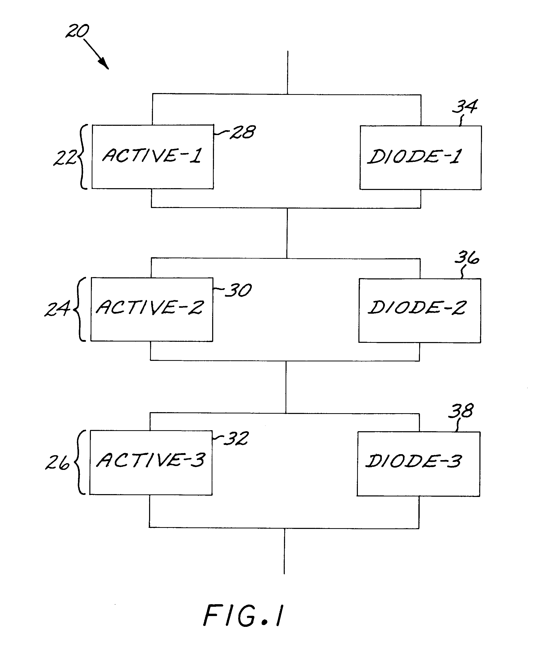 Solar cell array with isotype-heterojunction diode