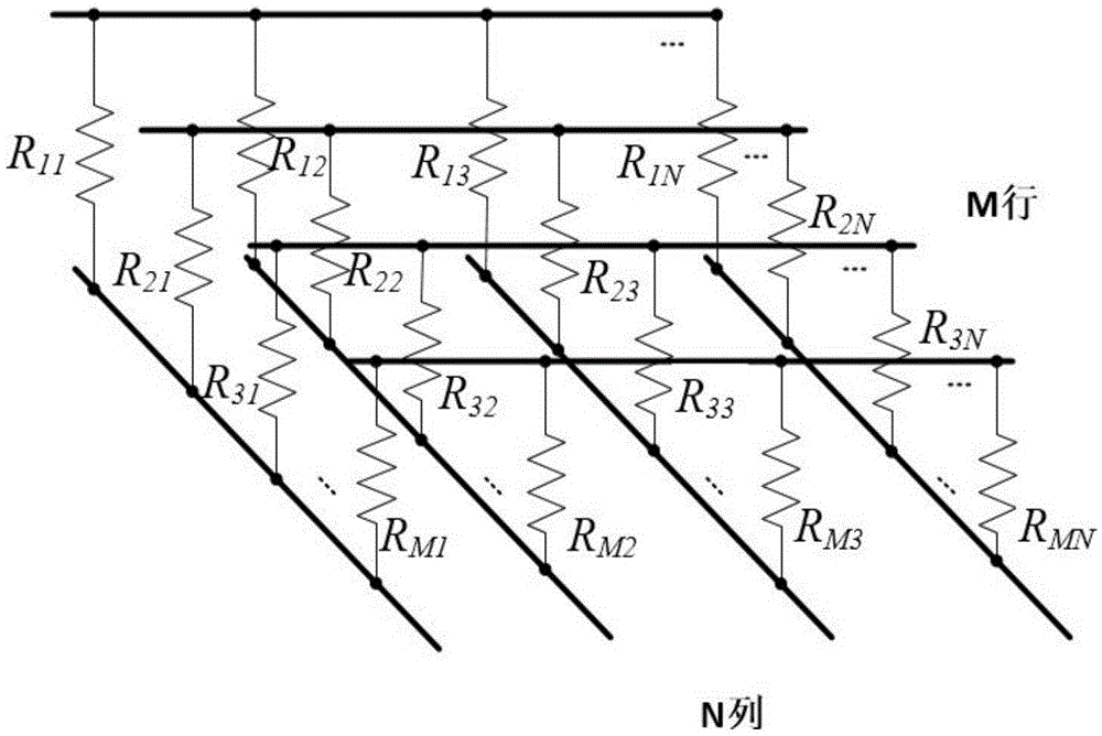 Resistive sensor array fast readout circuit based on two-wire system isopotential method