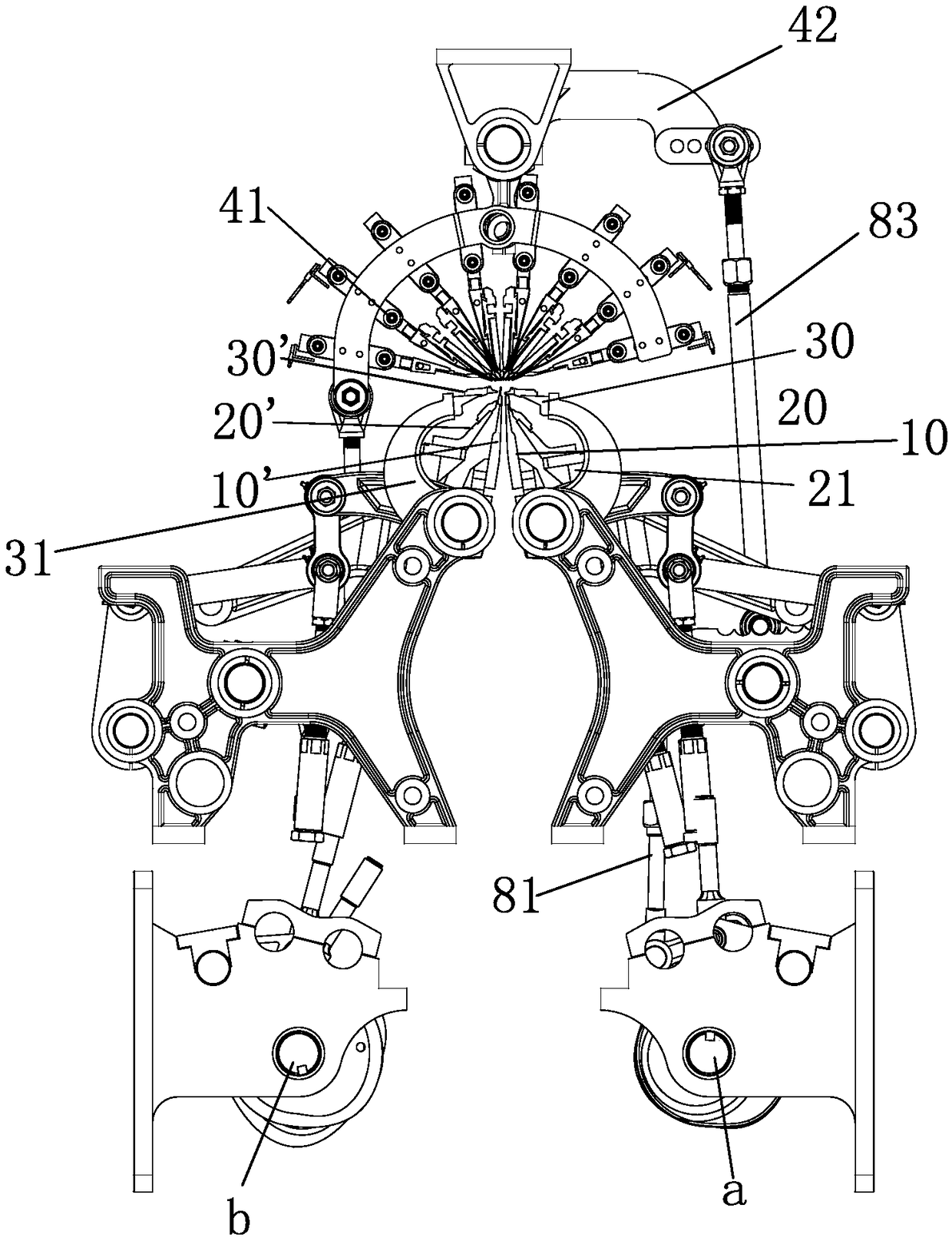 Three-jacquard warp-knitting machine