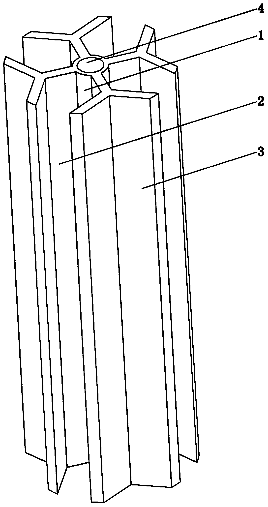 A support structure for insulating and encapsulating a temperature sensing head