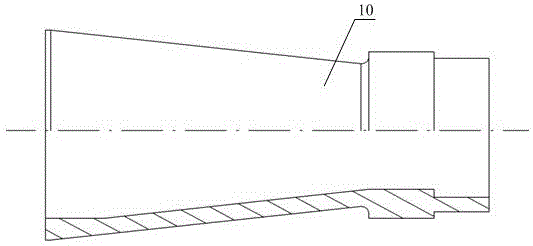 Tapered bush part processing auxiliary device and use method