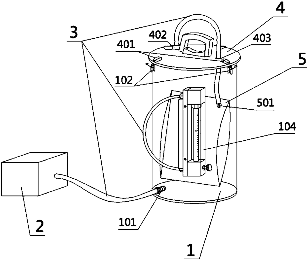 Self negative pressure airtight air extracting device