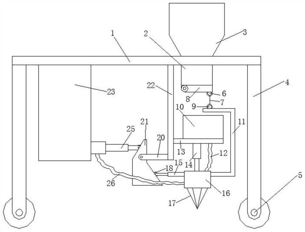 Fertilizing device for agricultural production