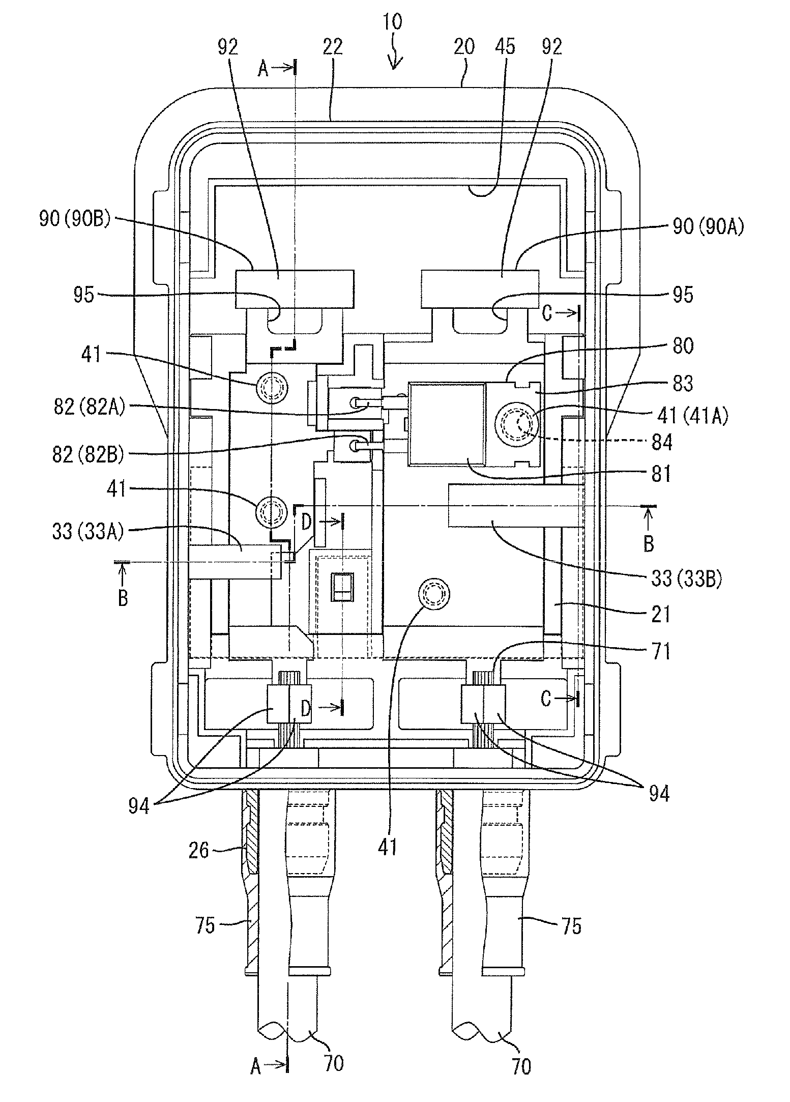 Terminal box for solar cell module