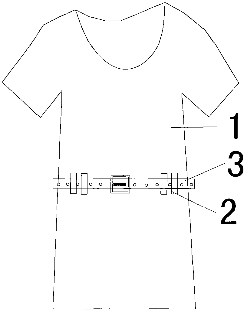 Short-sleeved shirt provided with waistband and made of structure-reinforced fabric