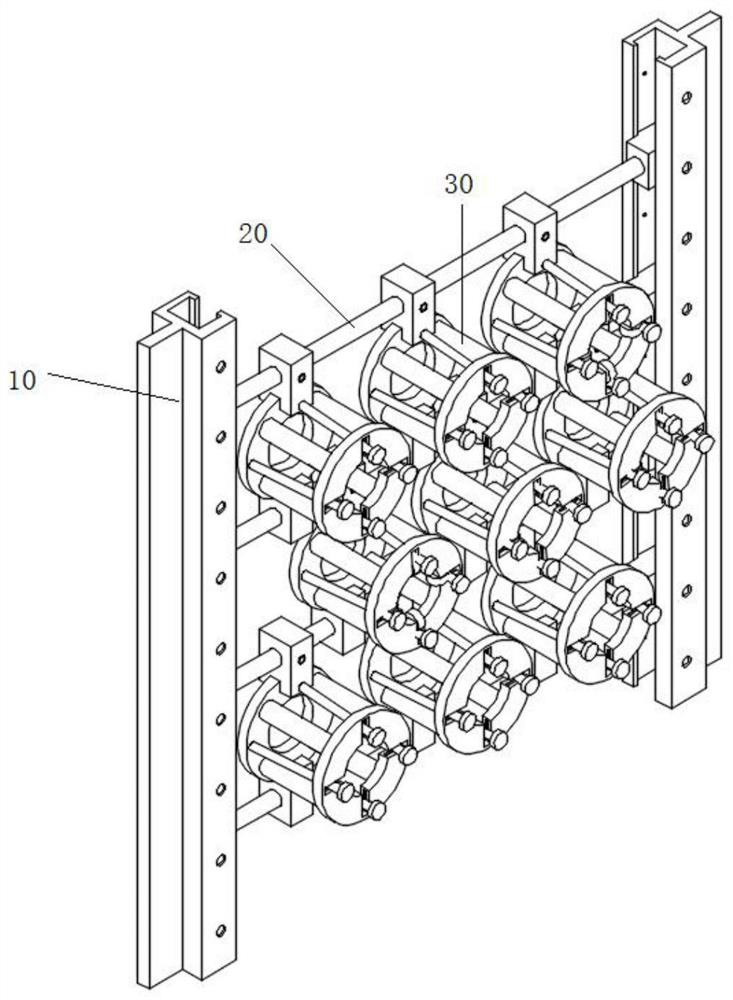 Wall cable fixing device for mounting lamp switch