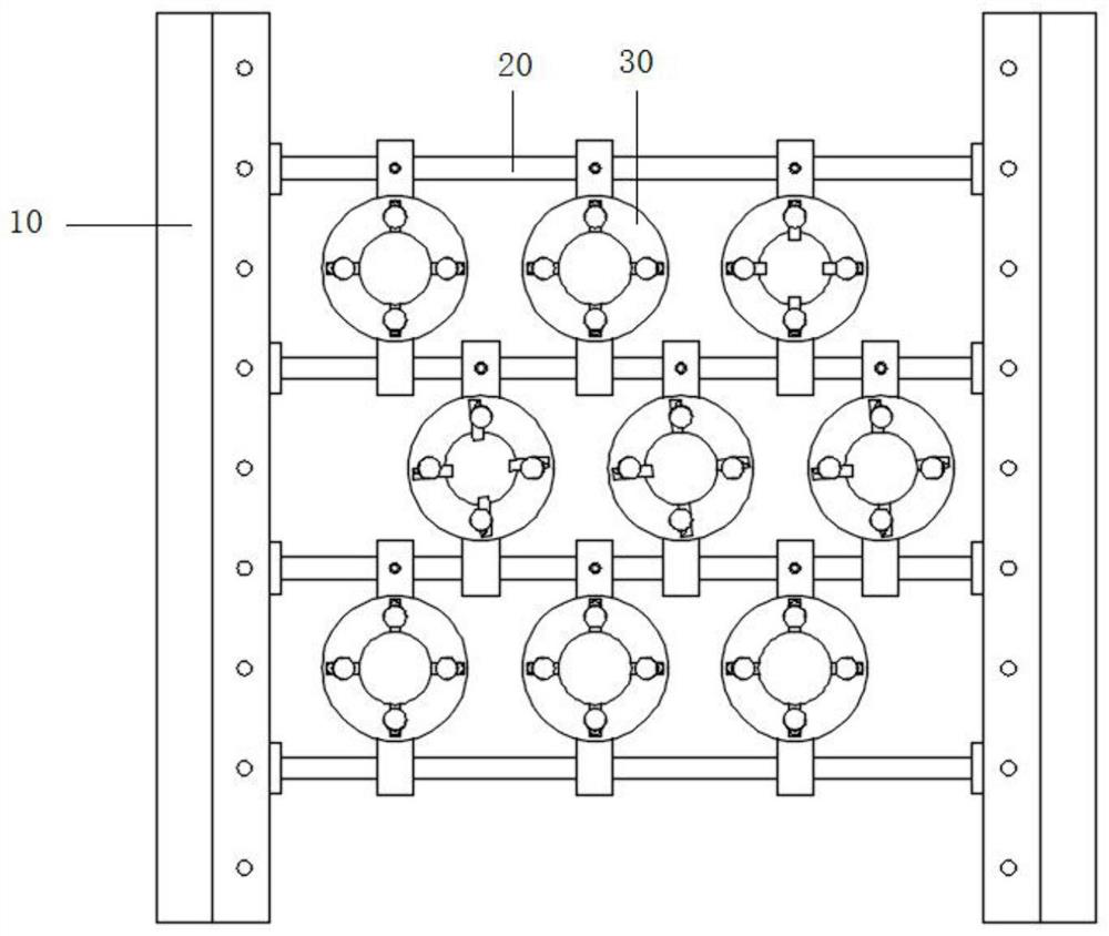 Wall cable fixing device for mounting lamp switch