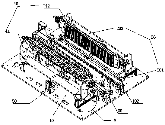 Automatic testing mechanism for soft package lithium battery and equipment