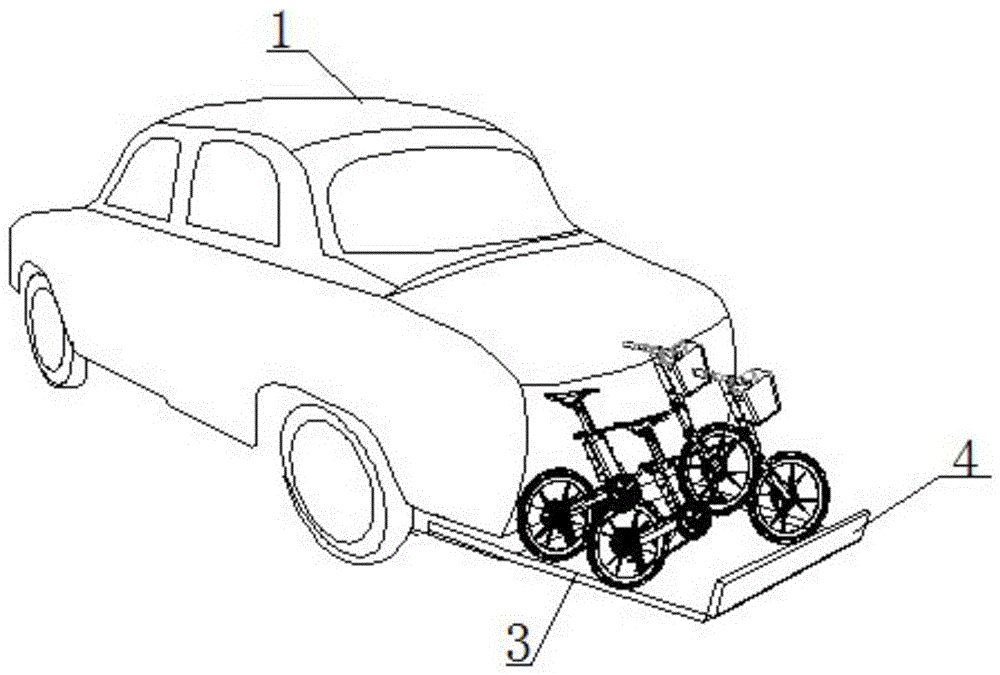 A kind of tail dragging device of automobile