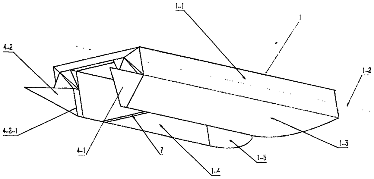 A low energy consumption catamaran structure