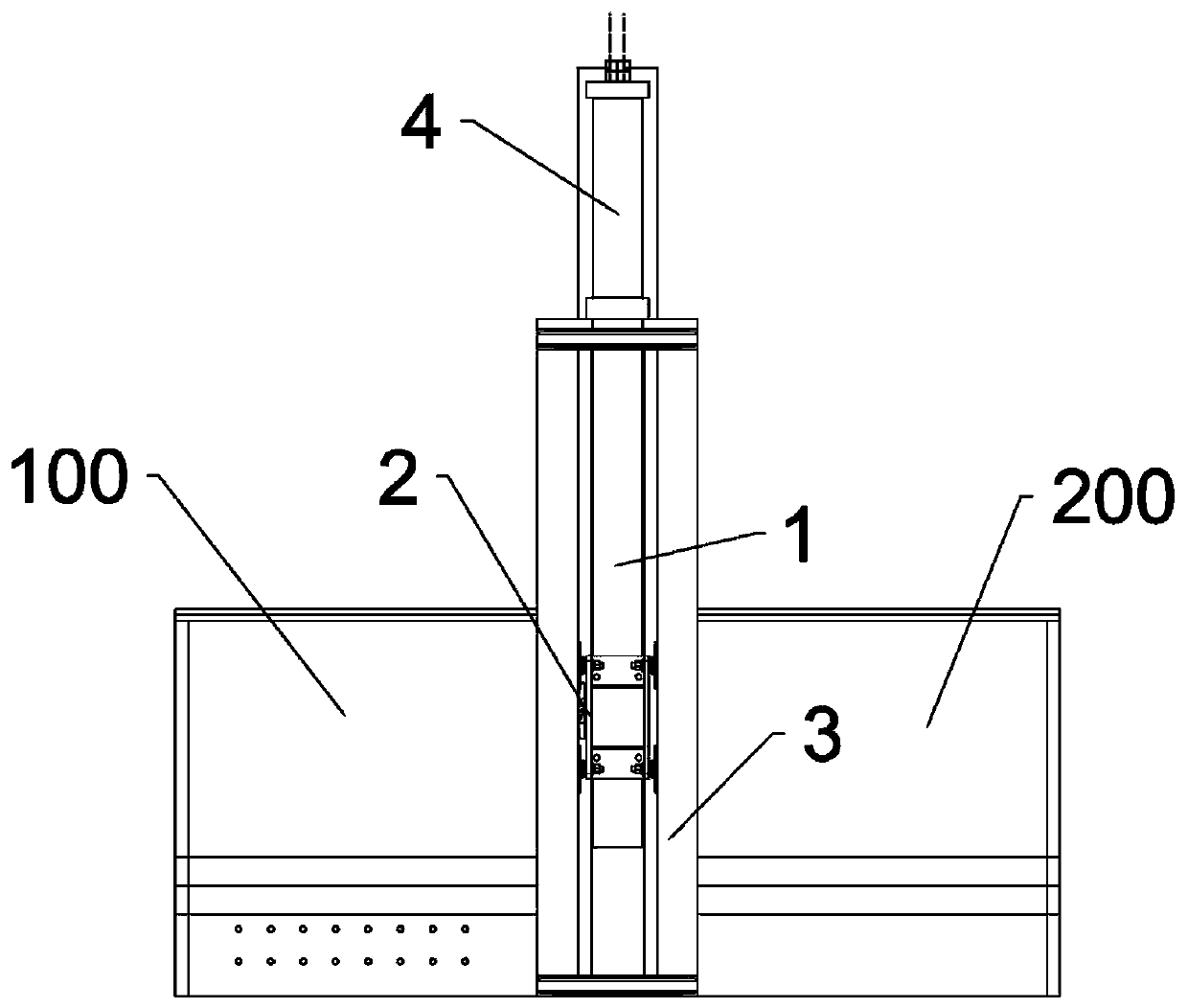Middle door guide mechanism of garbage compressor
