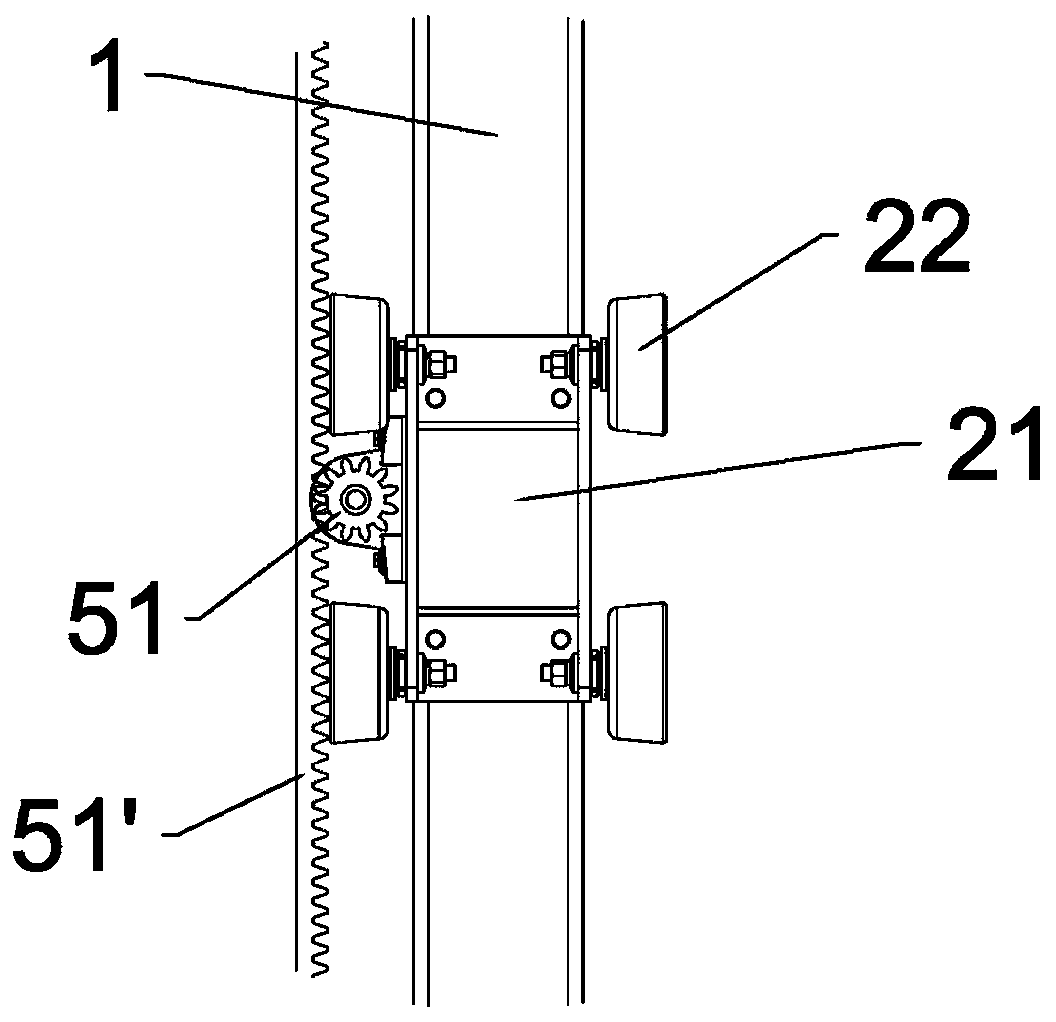 Middle door guide mechanism of garbage compressor