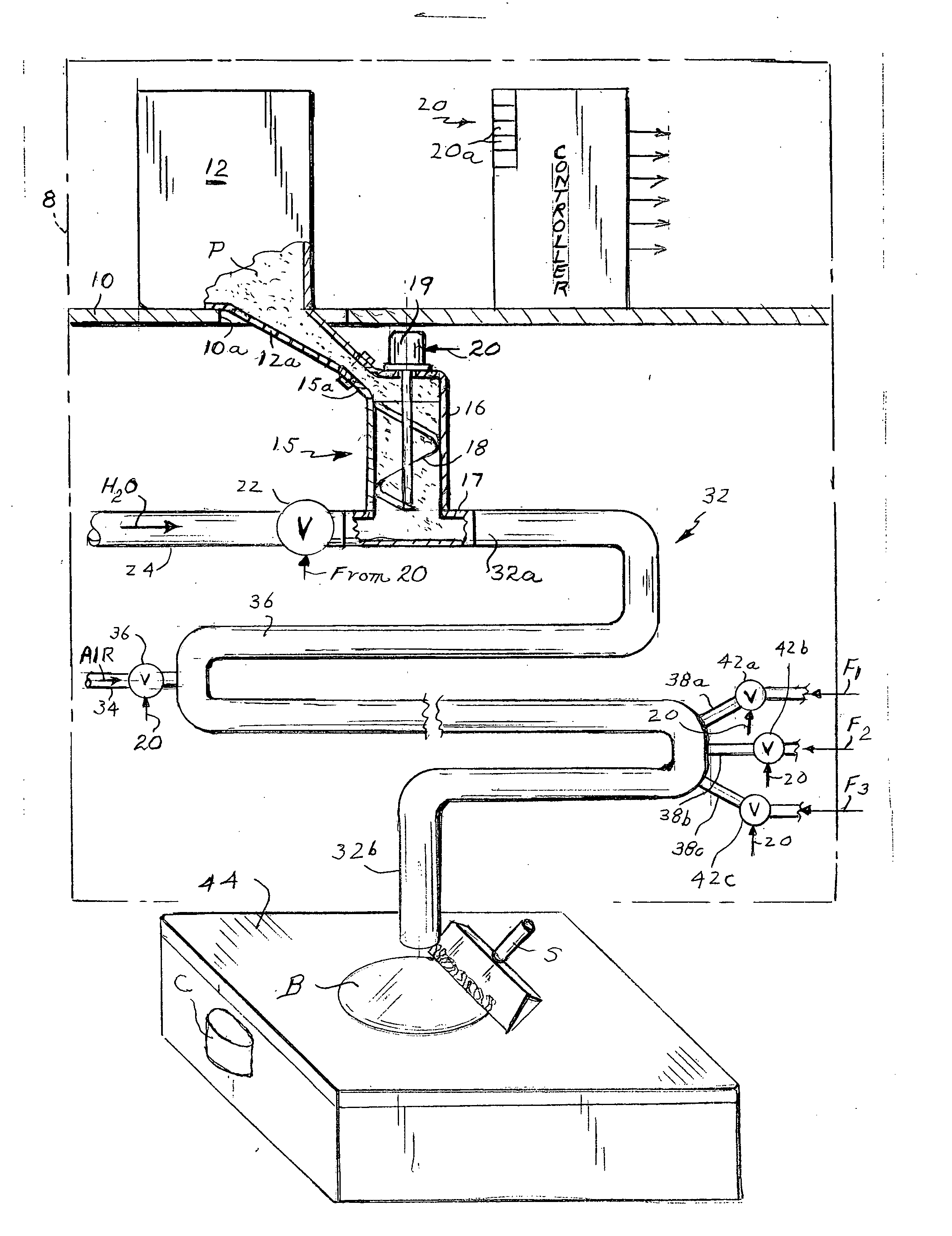 Dry-base aerated food product dispensing method and apparatus