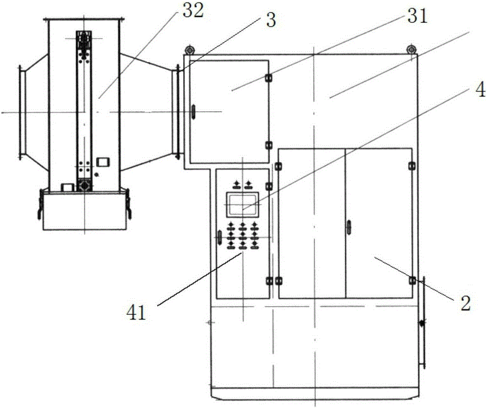 uv-voc exhaust gas treatment device