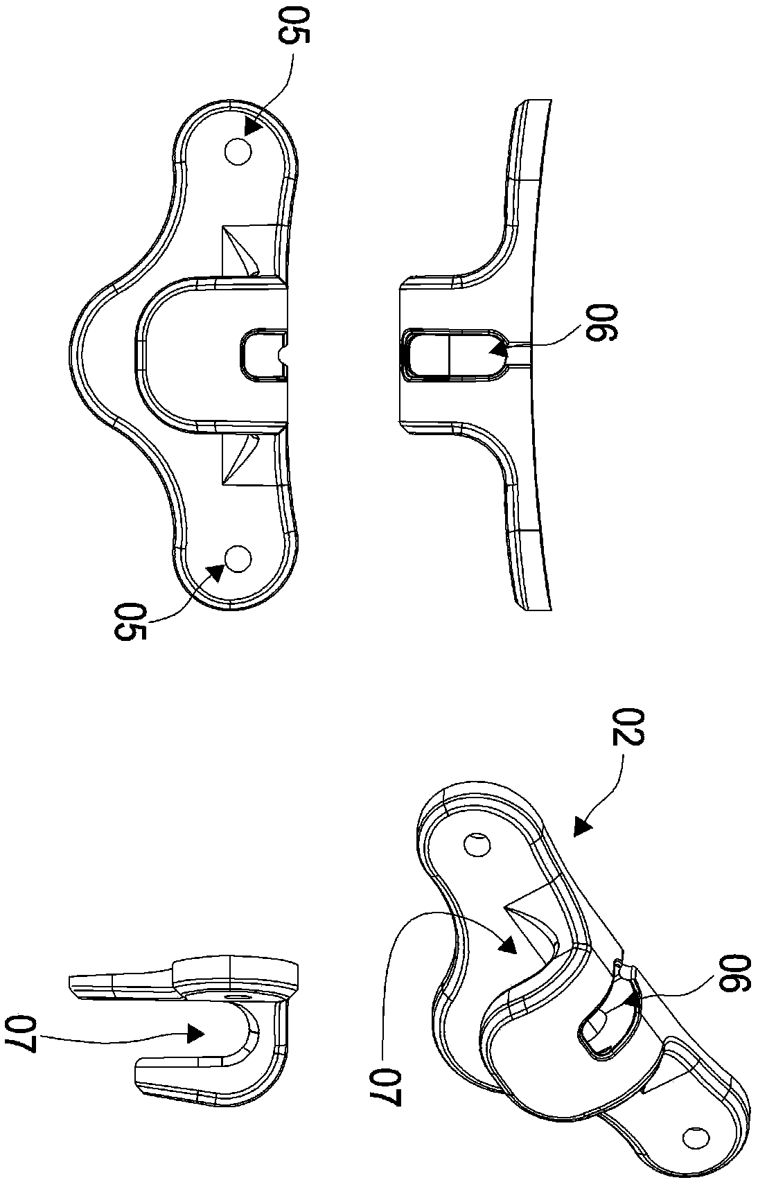 Golf bag assembled handlebar