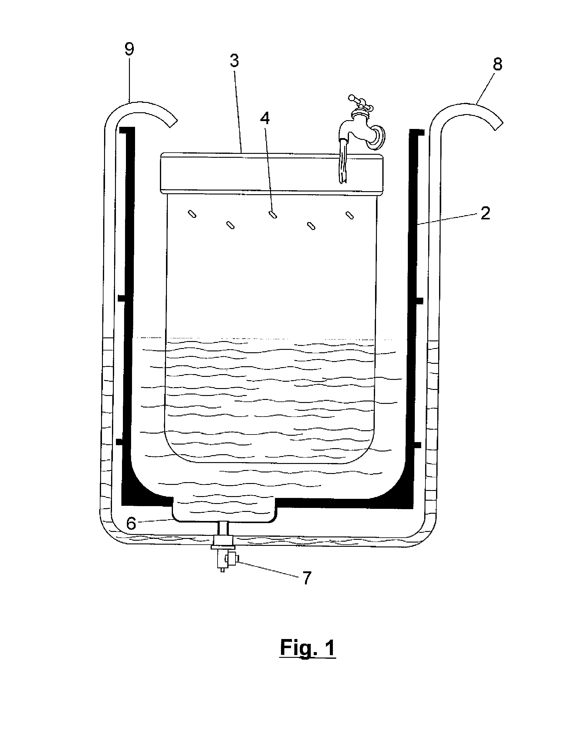 Method and washing machine provided with recirculation with controlled flow