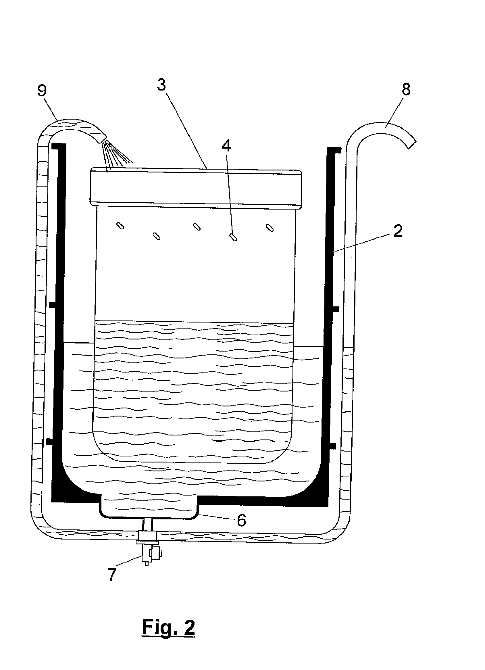 Method and washing machine provided with recirculation with controlled flow