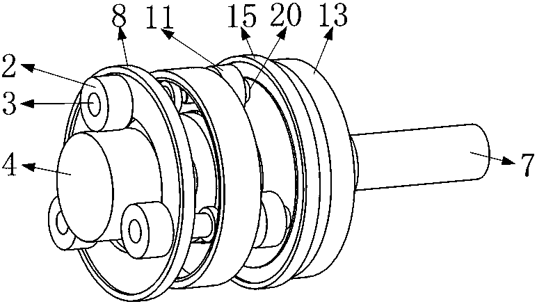 Stable type wagon double-row wheel based on gear limiting