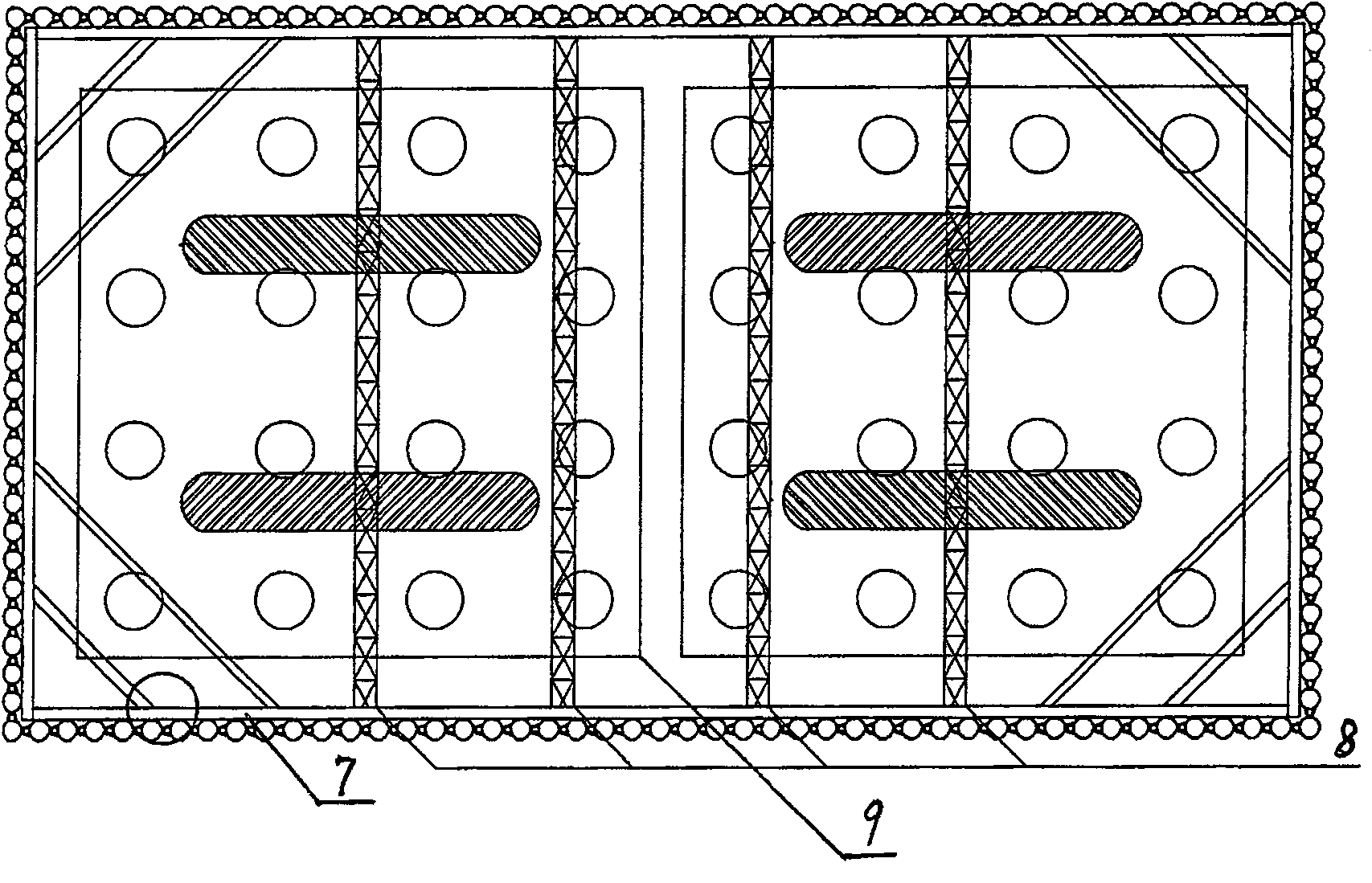 Construction method of opening locked steel tube pilecofferdam