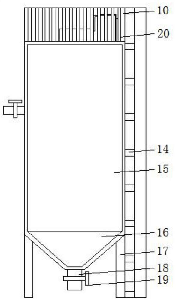 Cement bin with auxiliary dust falling function