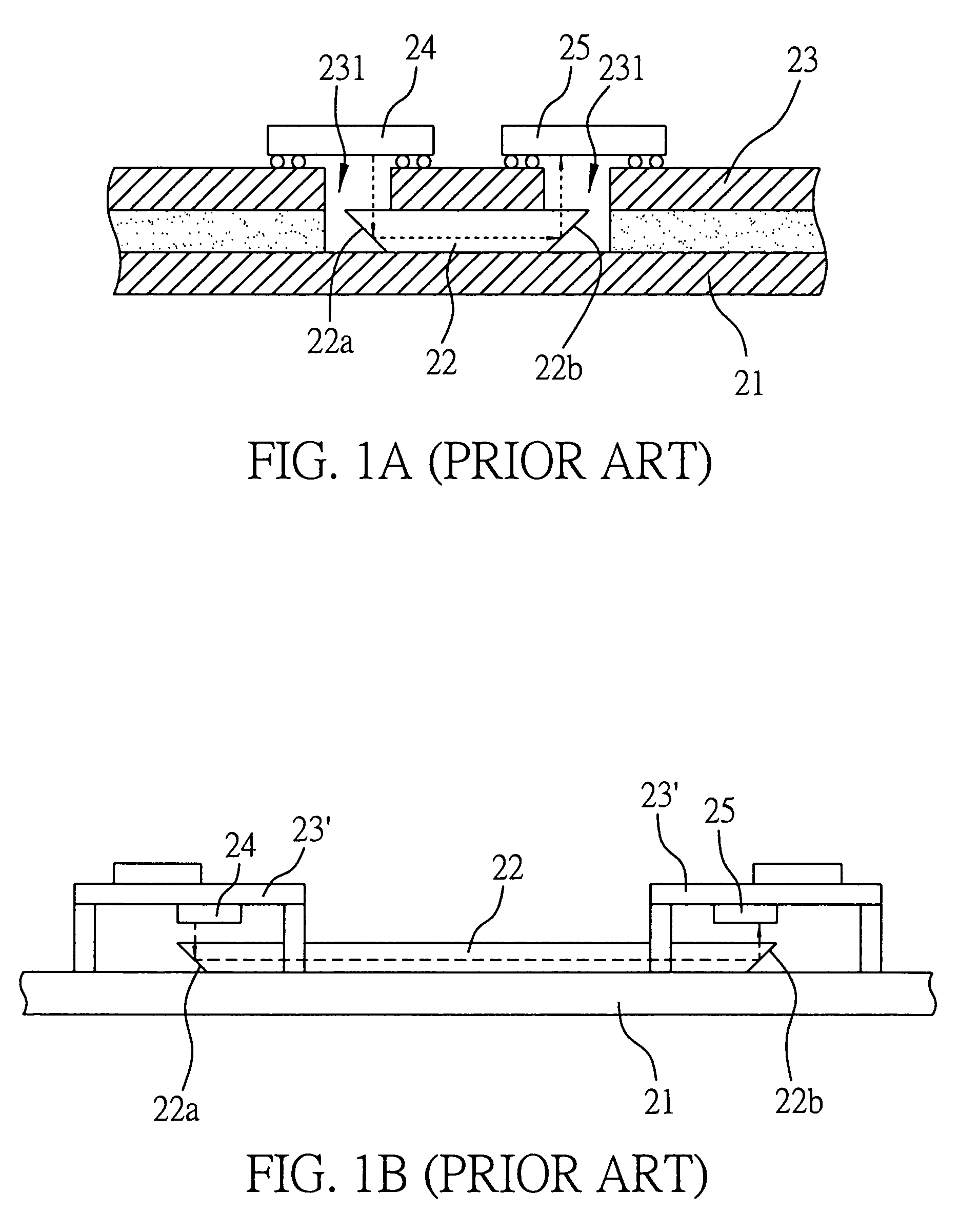 Structure with embedded opto-electric components