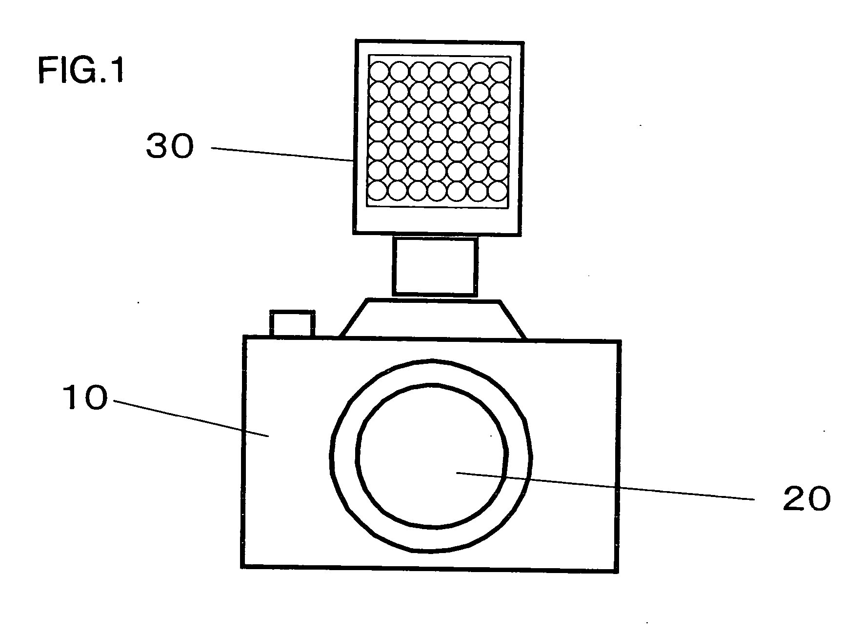Illuminating device for photographing and camera