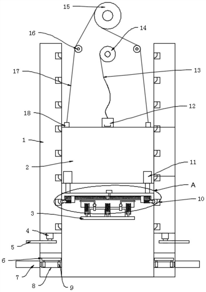 High-rise elevator rope breakage safety protection device