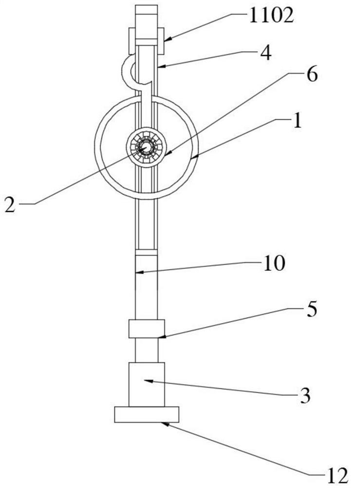 Detection device for adjusting eccentricity of piston rod