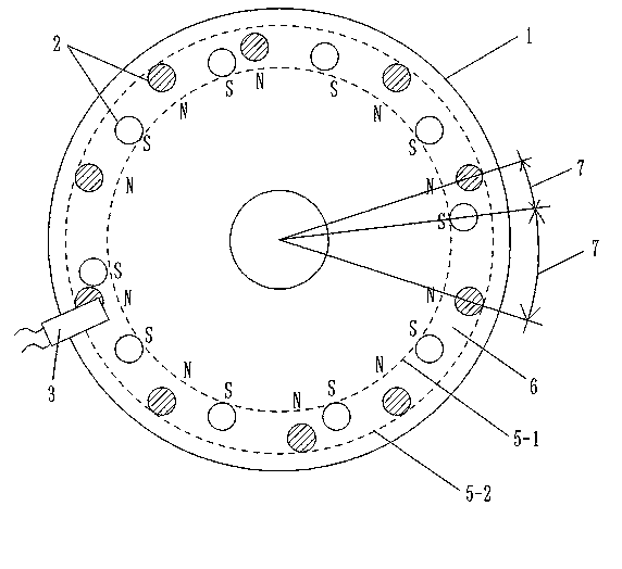 Booster bicycle provided with sensor with unevenly distributed magnetic blocks on chain disc