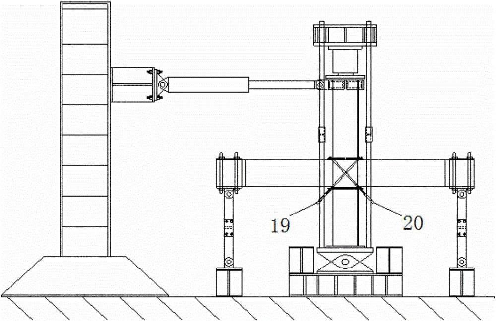 Planar frame joint loading and joint region shear deformation measuring device