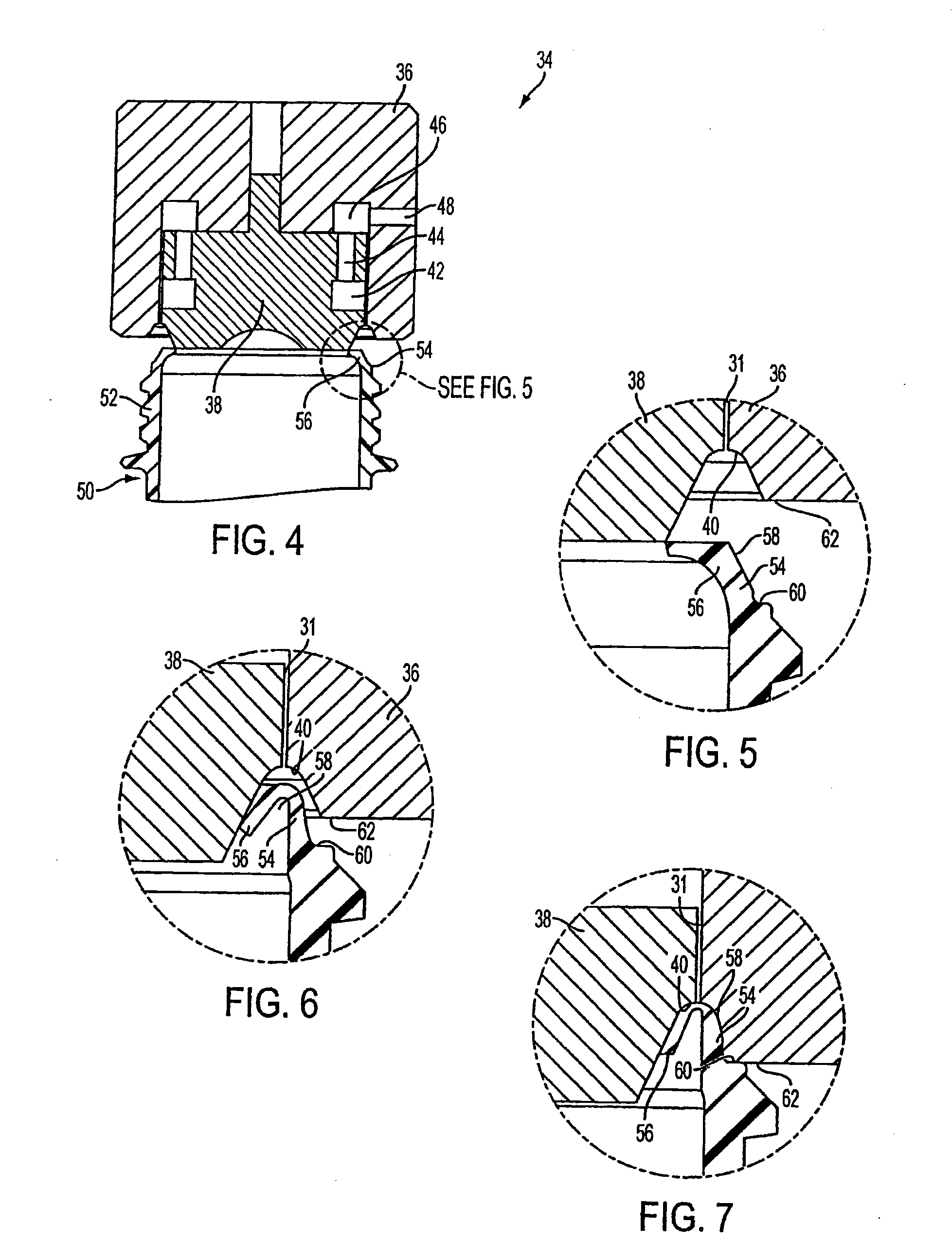 Method for reforming a portion of a plastic container to include a transferable element, and the resulting container