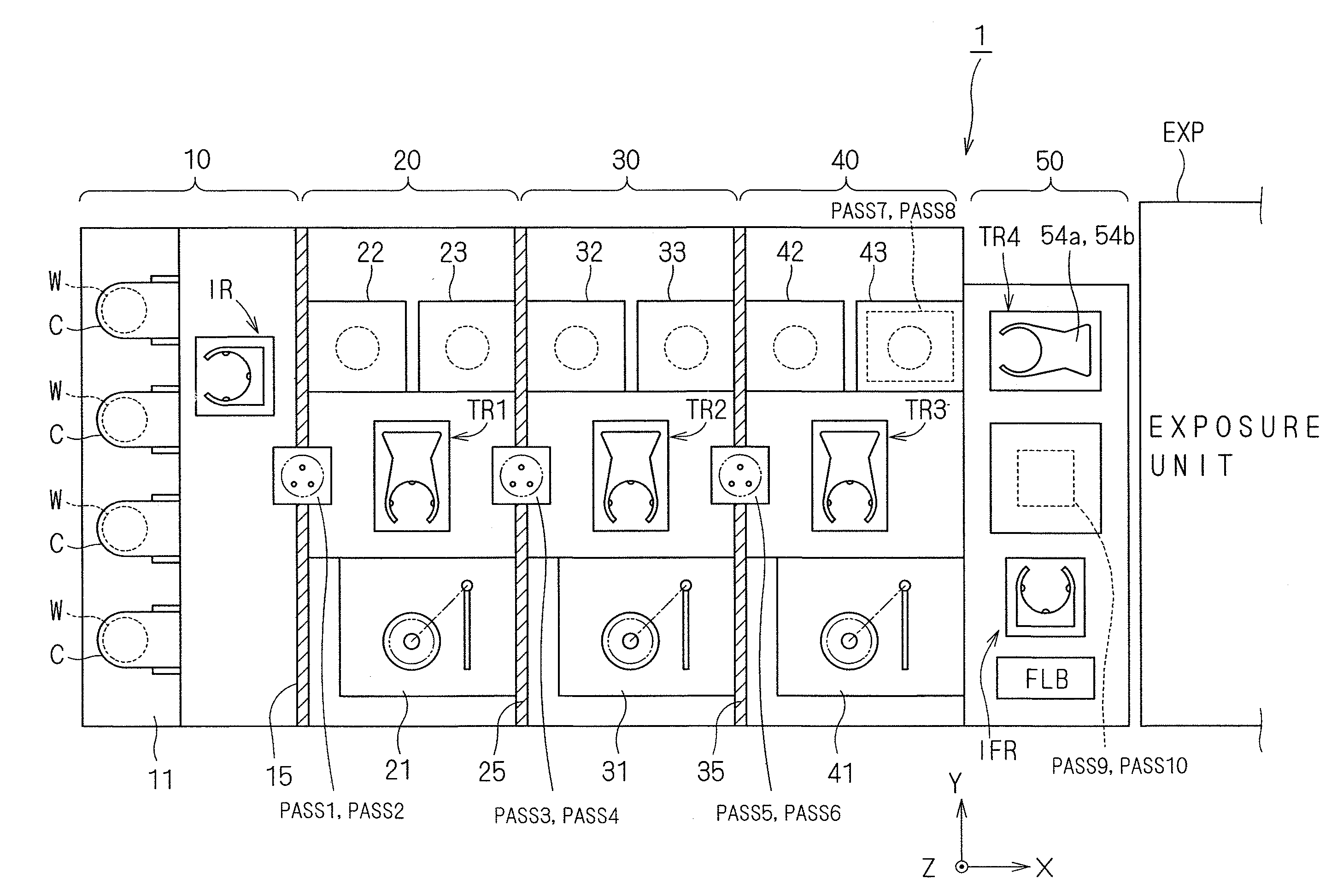 Method of and apparatus for heat-treating exposed substrate