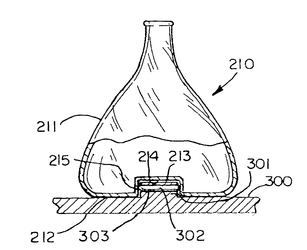 Vessel with securing device