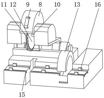A cutting device for metal decorative strips