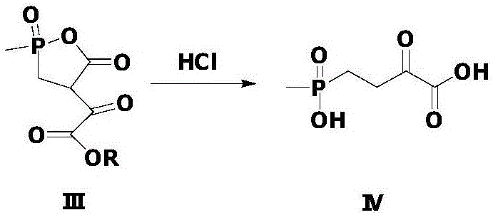 Preparation method of 4-[hydroxy(methyl)phosphoryl]-2-oxobutanoic acid as glufosinate intermediate