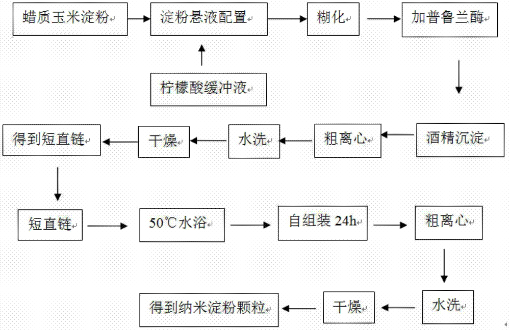 A process for the preparation of nano-starch by enzymatic hydrolysis of short amylose starch and self-assembly at medium temperature