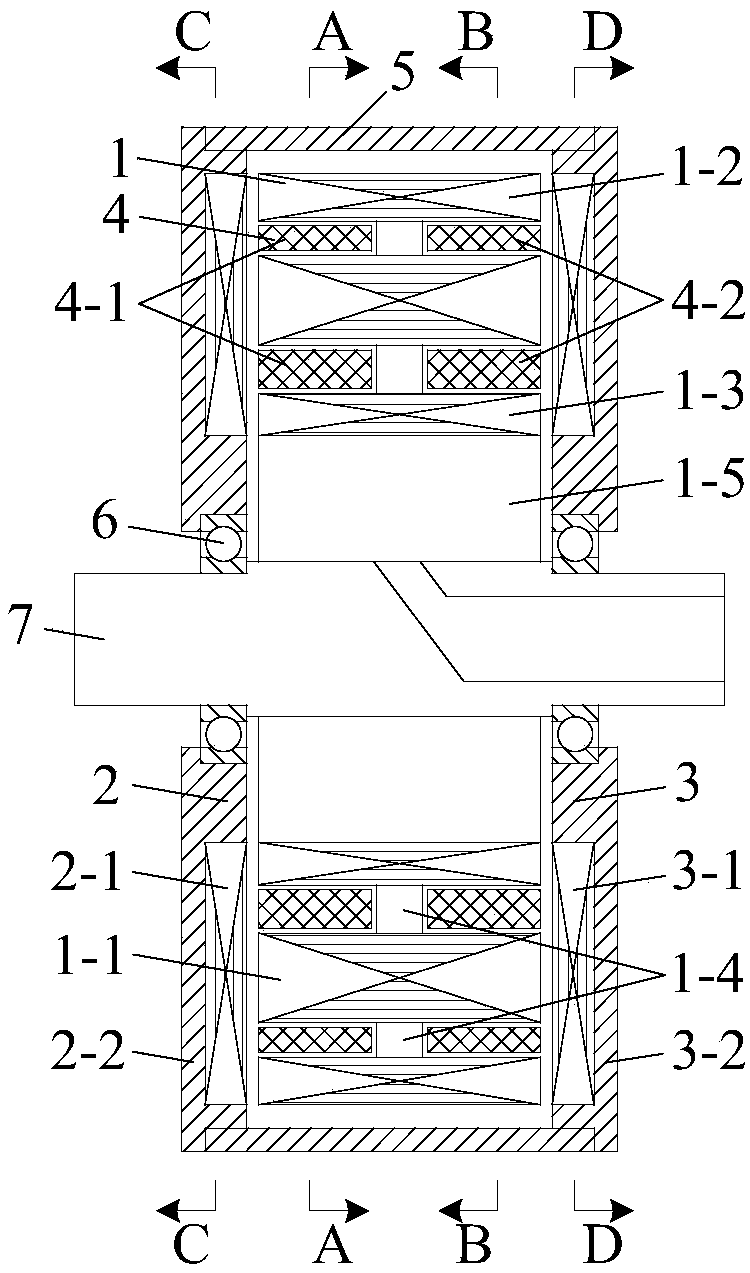Dual-rotor axial flux block structure switched reluctance motor
