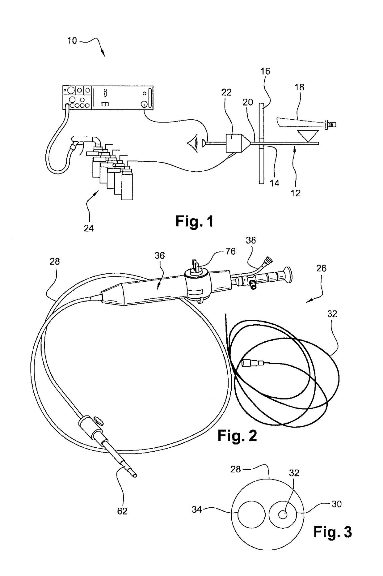 Device for searching for defects on parts by endoscopy