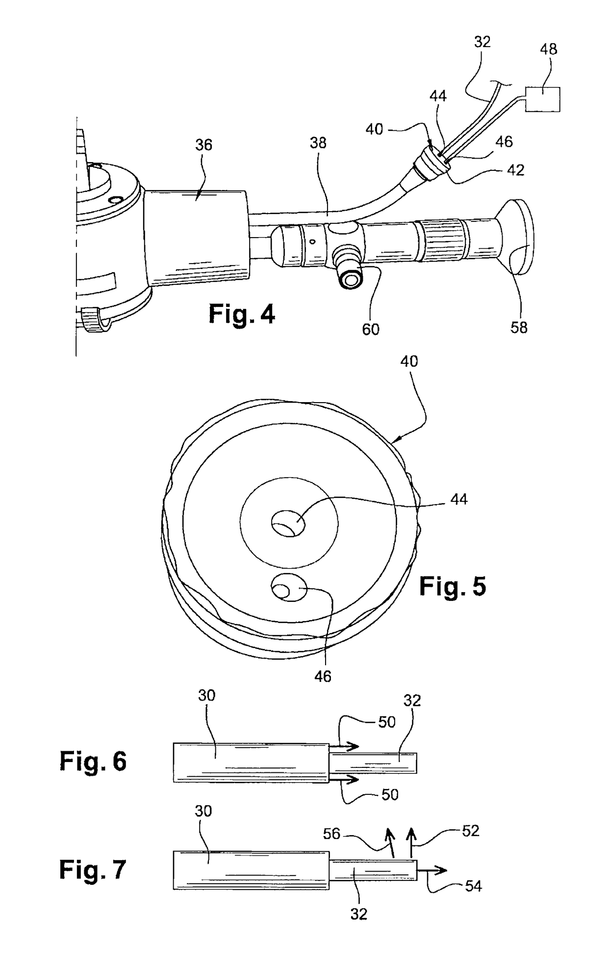 Device for searching for defects on parts by endoscopy