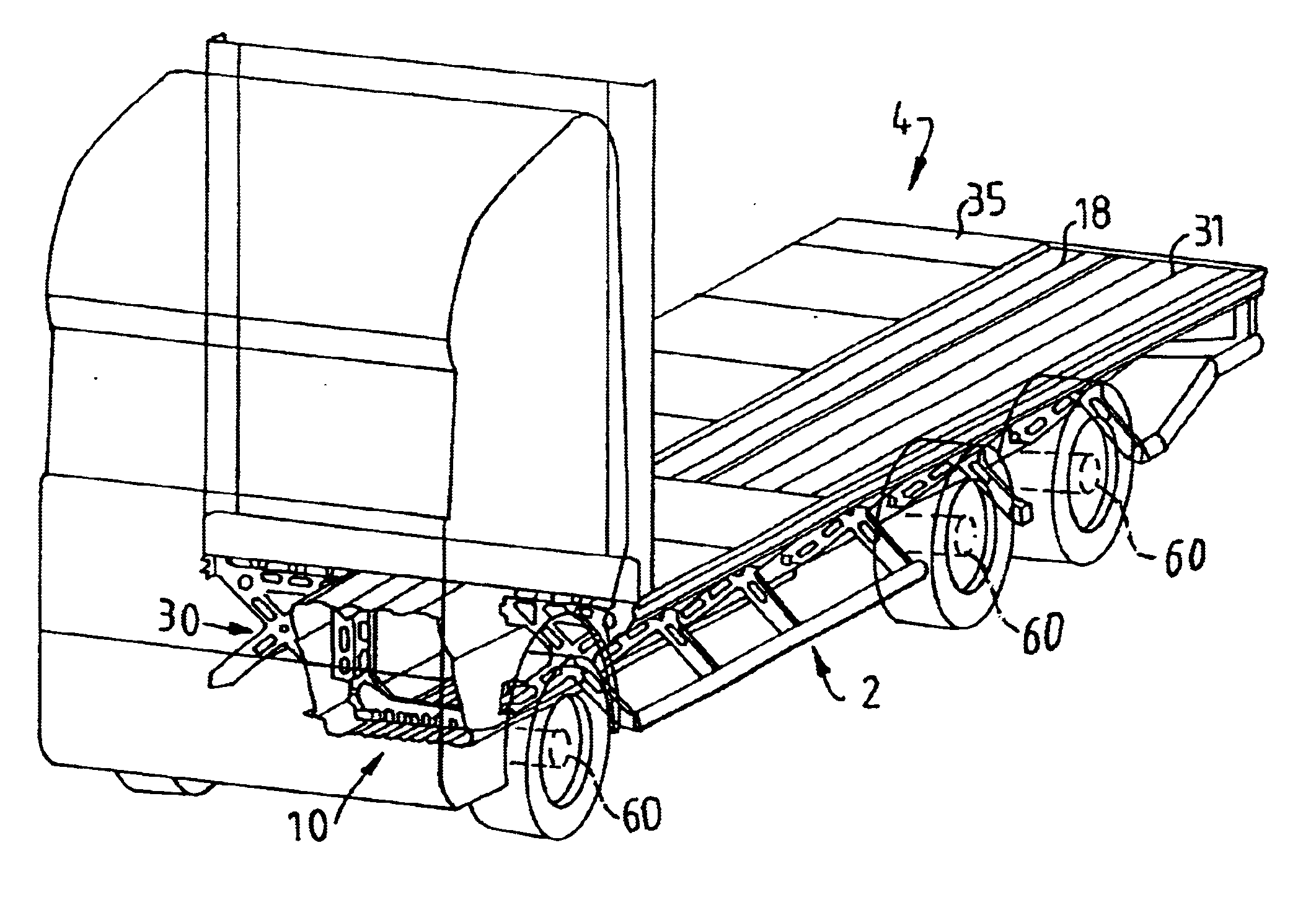 Load carrying arrangement for a vehicle