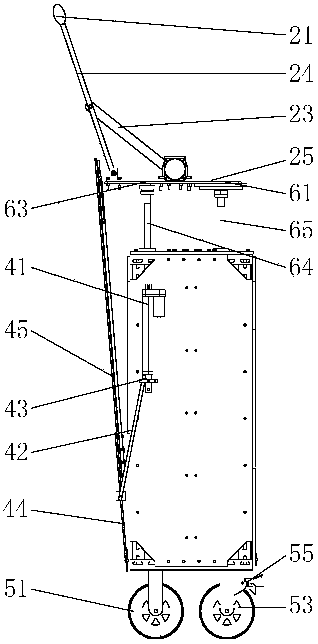 Multi-degree-of-freedom imitating manual beating and collecting jujube device