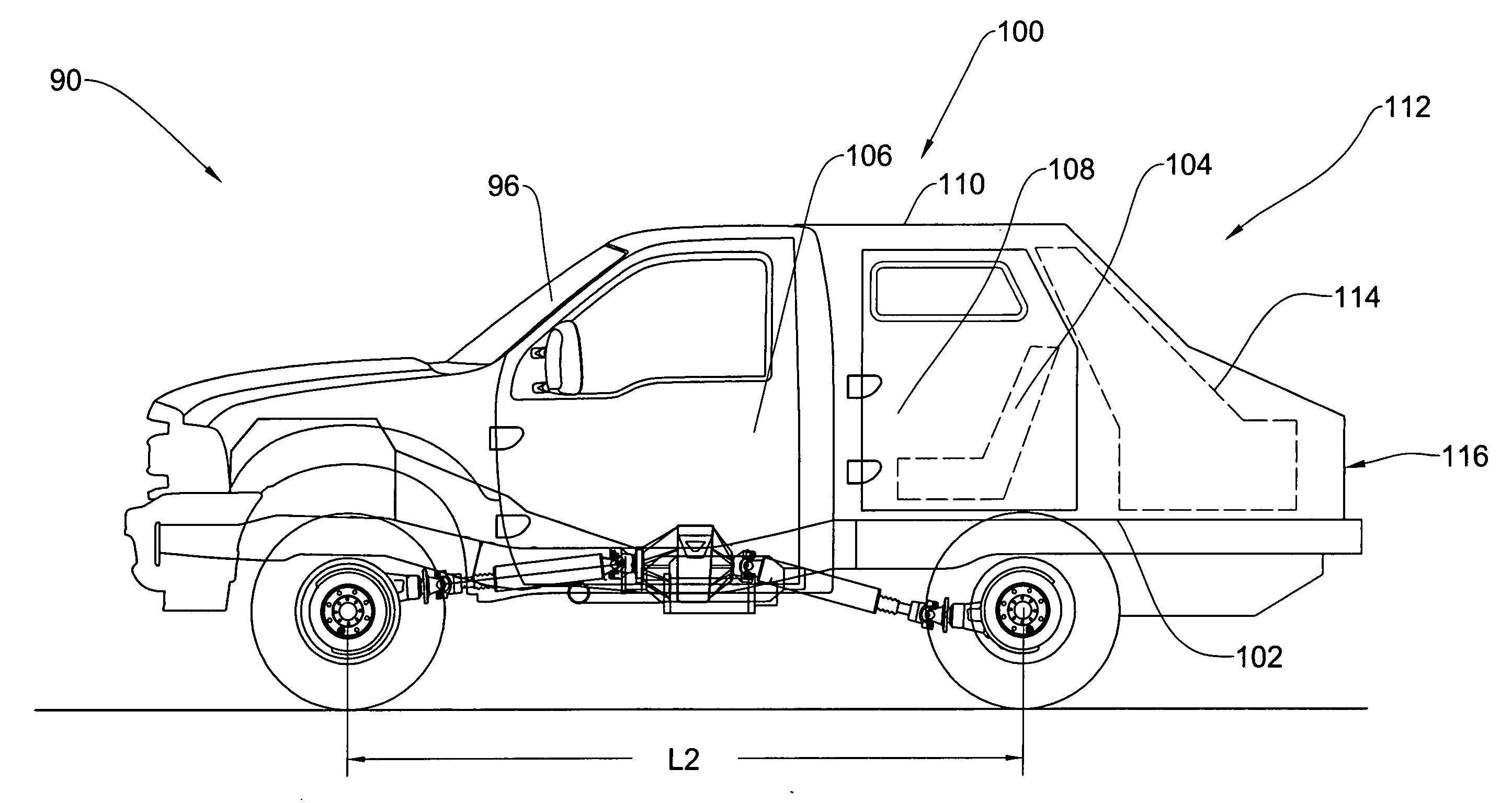 Converted high mobility vehicle and conversion method therefor