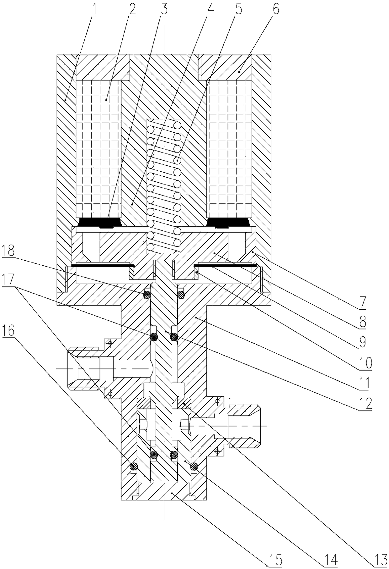 Isolated electromagnetic proportional balancing valve suitable for multi-pressure working conditions